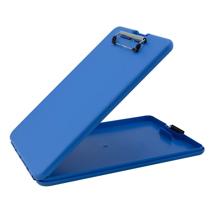 Saunders Blue SlimMate Plastic Storage Clipboard â€“ Light Weight, Polypropylene Clipboard for Students, Teachers, Parents, Sales, Utility, Industrial, Office Professionals. Stationery Items Letter - Image 1